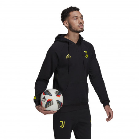 Sweat à capuche Juventus noir jaune 2021/22