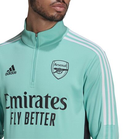 Sweat zippé col montant Arsenal vert 2021/22