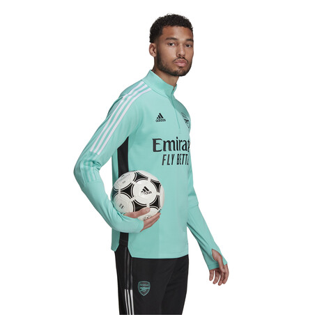 Sweat zippé col montant Arsenal vert 2021/22