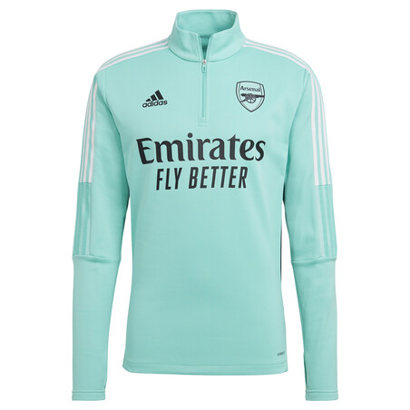 Sweat zippé col montant Arsenal vert 2021/22