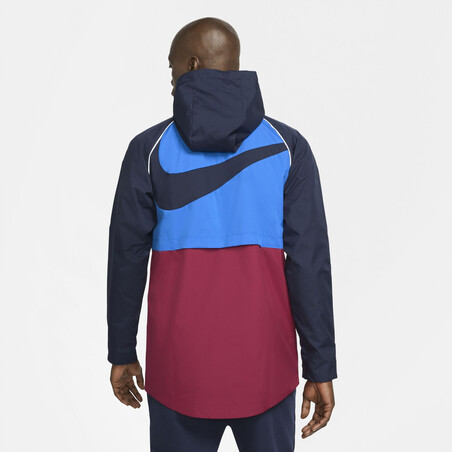 Veste imperméable FC Barcelone bleu rouge 2021/22