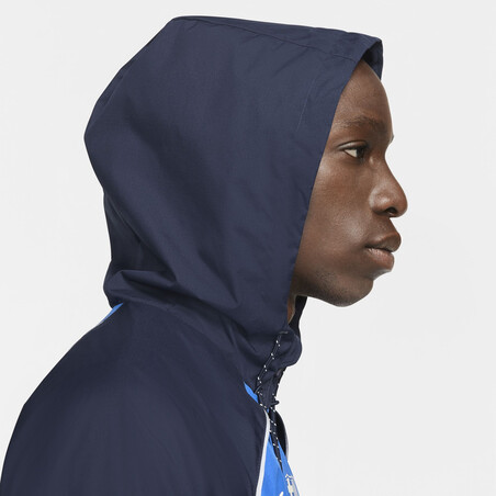 Veste imperméable FC Barcelone bleu rouge 2021/22
