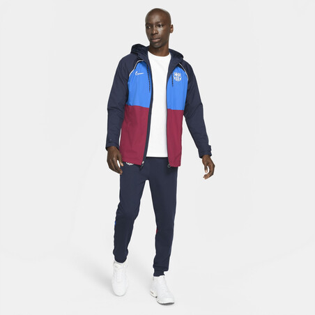 Veste imperméable FC Barcelone bleu rouge 2021/22