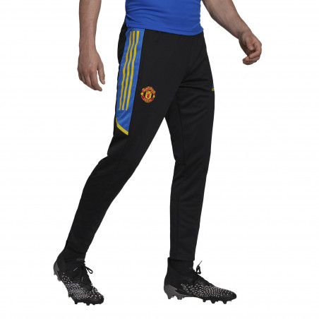 Pantalon entraînement Manchester United noir bleu 2021/22