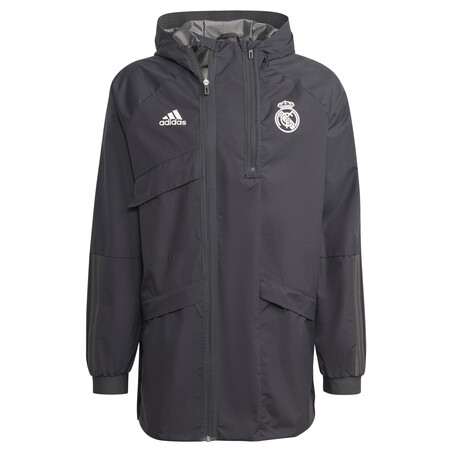 Manteau Real Madrid noir blanc 2021/22