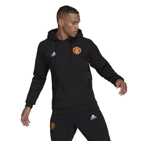 Sweat à capuche Manchester United noir 2021/22