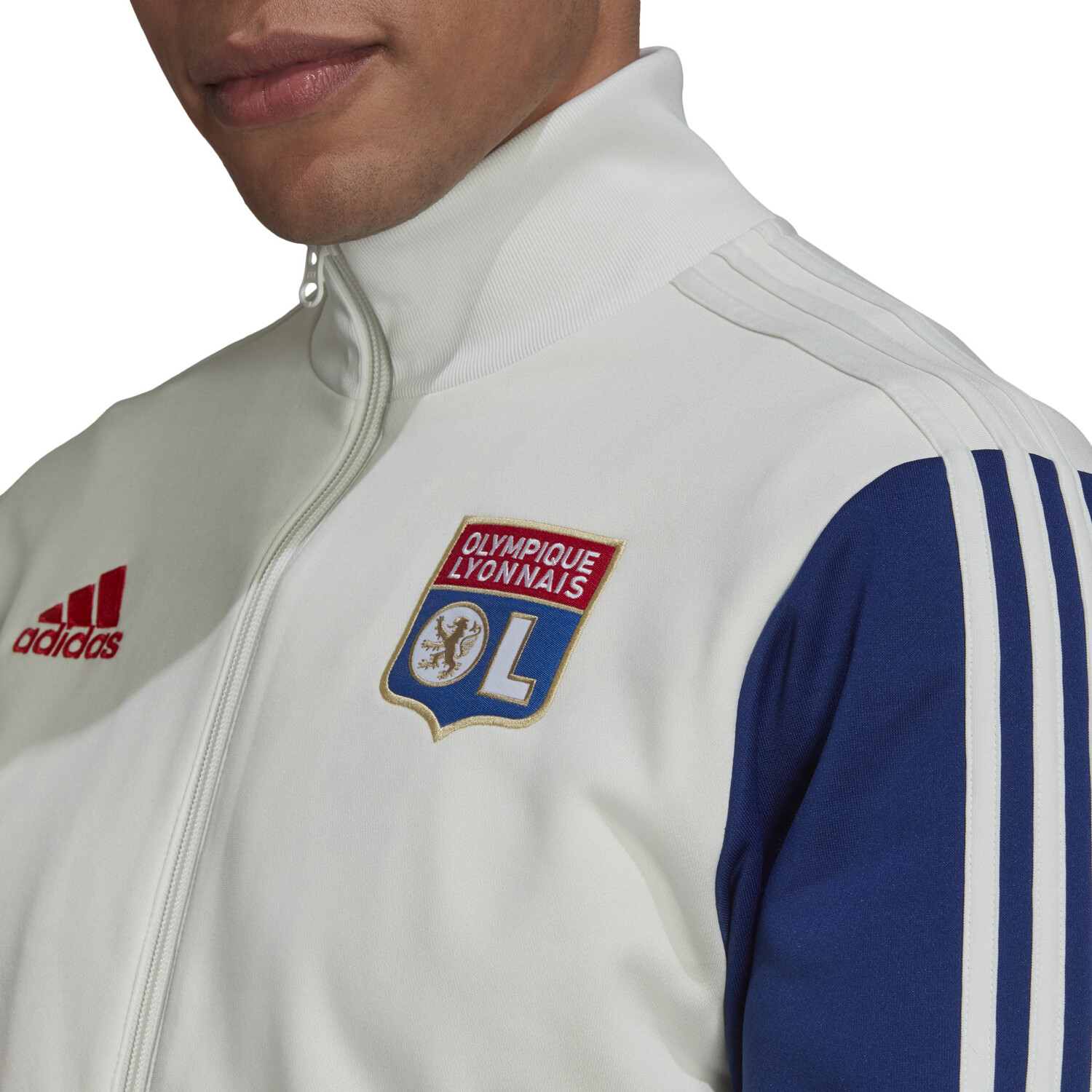 Olympique Lyonnais Doudoune Bleu et Rouge Homme