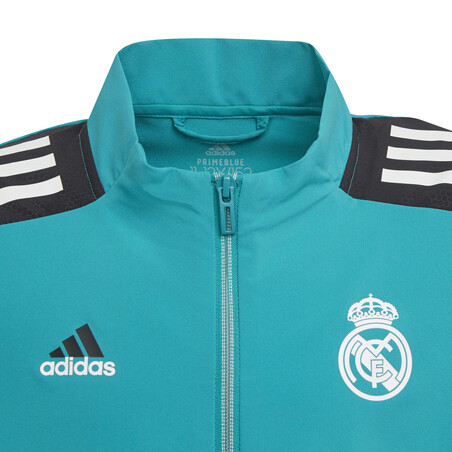 Veste survêtement junior Real Madrid vert 2021/22