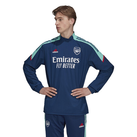 Sweat hybride Arsenal Europe bleu 2021/22