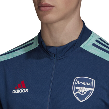 Sweat zippé Arsenal Europe bleu 2021/22