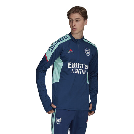 Sweat zippé Arsenal Europe bleu 2021/22