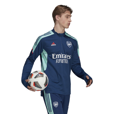 Sweat zippé Arsenal Europe bleu 2021/22