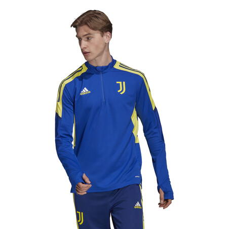 Sweat zippé Juventus Europe bleu jaune 2021/22