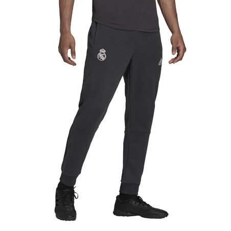 Pantalon survêtement Real Madrid molleton noir blanc 2021/22