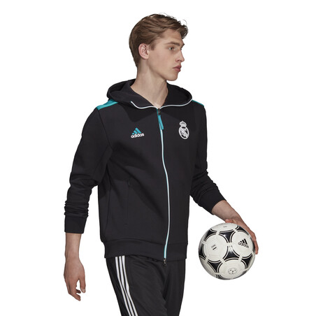 Veste survêtement Real Madrid ZNE noir bleu 2021/22