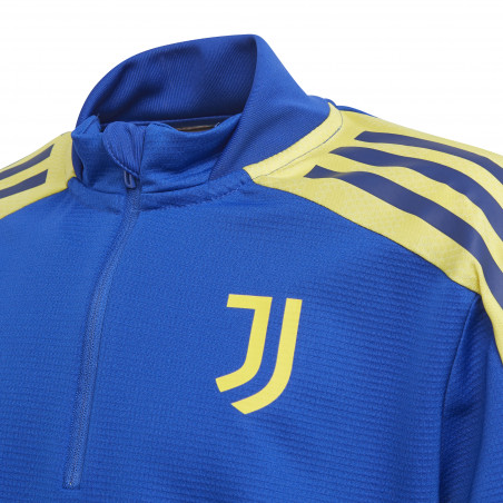 Sweat zippé junior Juventus Europe bleu jaune 2021/22