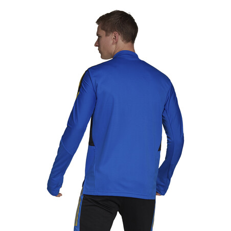 Sweat zippé Manchester United Europe bleu jaune 2021/22