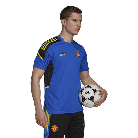 Maillot entraînement Manchester United bleu jaune 2021/22
