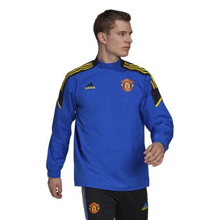 Sweat hybride Manchester United bleu jaune 2021/22