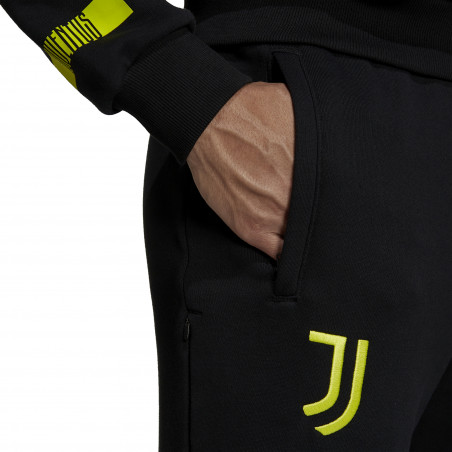 Pantalon survêtement Juventus molleton noir jaune 2021/22