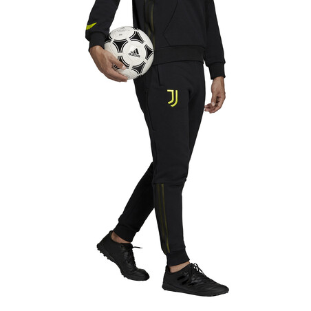 Pantalon survêtement Juventus molleton noir jaune 2021/22