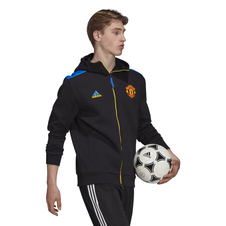 Veste survêtement Manchester United ZNE bleu noir 2021/22