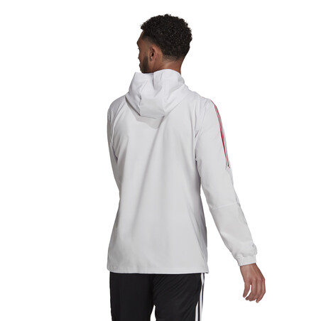 Veste survêtement Manchester United blanc rouge 2021/22
