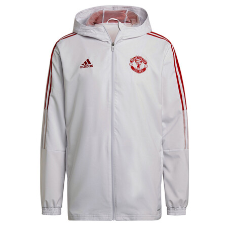 Veste survêtement Manchester United blanc rouge 2021/22