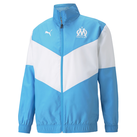 Veste junior avant match OM bleu 2021/22