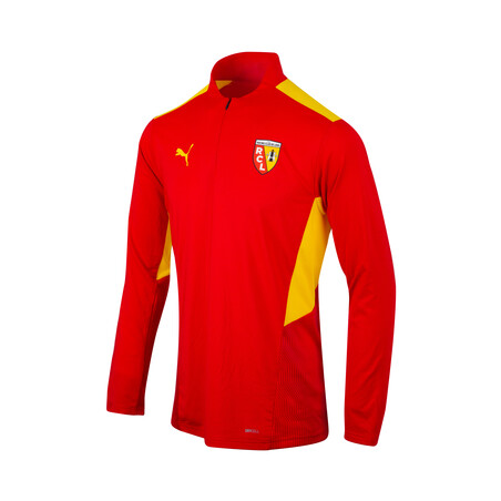 Sweat zippé RC Lens rouge jaune 2021/22