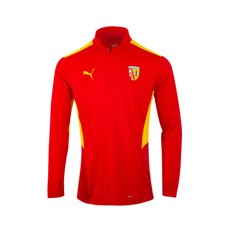 Sweat zippé RC Lens rouge jaune 2021/22