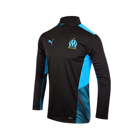 Sweat zippé OM noir bleu 2021/22