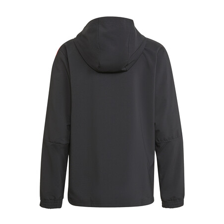 Veste survêtement à capuche junior Manchester United noir rouge 2021/22