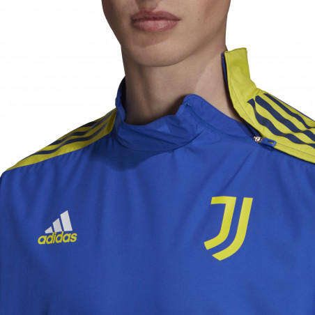 Sweat zippé Juventus Hybrid bleu jaune 2021/22