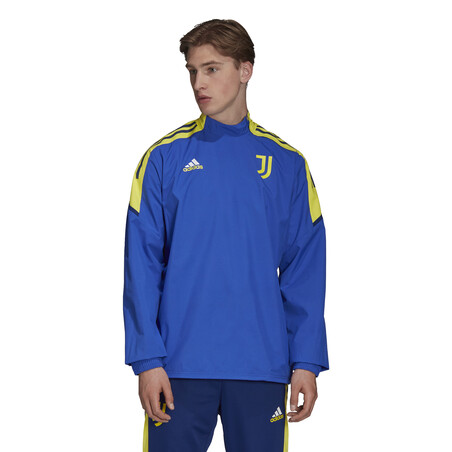 Sweat zippé Juventus Hybrid bleu jaune 2021/22