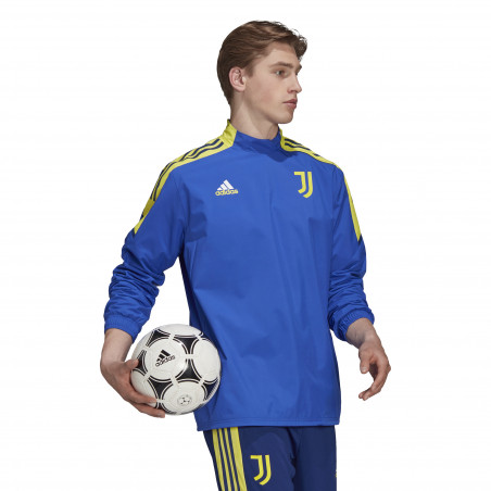 Sweat zippé Juventus Hybrid bleu jaune 2021/22