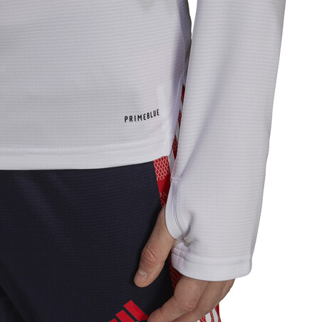 Sweat zippé Bayern Munich blanc rouge 2021/22