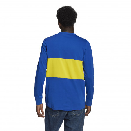 T-shirt manches longues Boca Juniors bleu jaune 2021