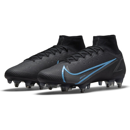 Nike Mercurial Superfly 8 Elite SG-Pro Anti-Clog noir bleu