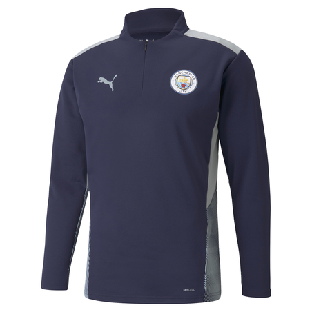 Sweat zippé Manchester City bleu gris 2021/22