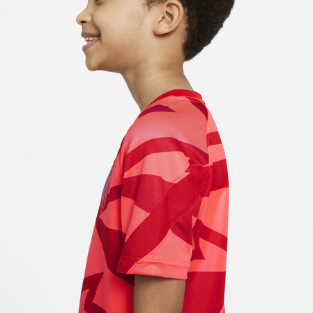 Maillot avant match junior Atlético Madrid rouge 2021/22