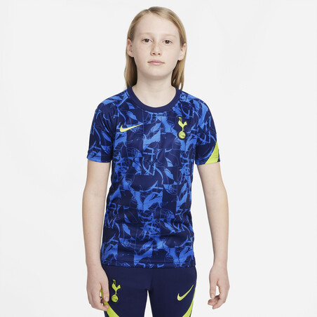 Maillot avant match junior Tottenham bleu jaune 2021/22