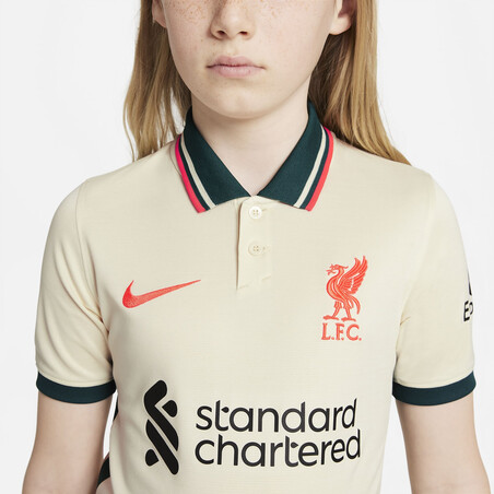Maillot junior Liverpool extérieur 2021/22 + flocage
