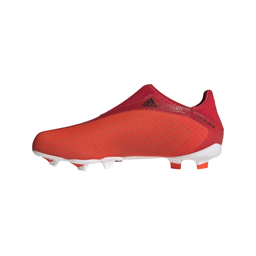 adidas X SPEEDFLOW.3 junior LaceLess FG rouge blanc sur Foot