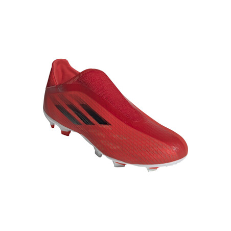 adidas X SPEEDFLOW.3 LaceLess FG rouge blanc
