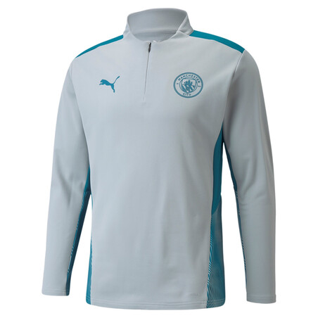 Sweat zippé Manchester City gris bleu 2021/22