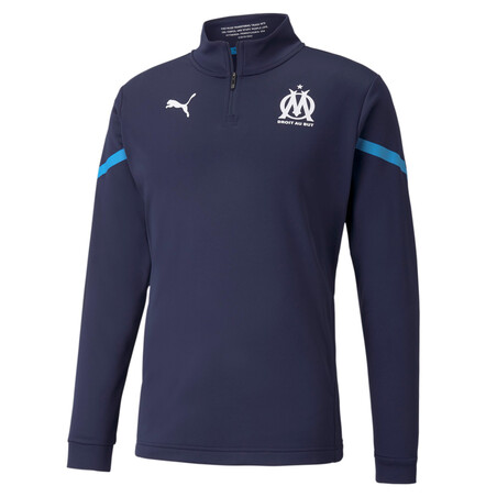 Sweat zippé avant match OM bleu 2021/22