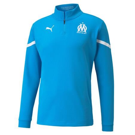 Sweat zippé avant match OM bleu blanc 2021/22