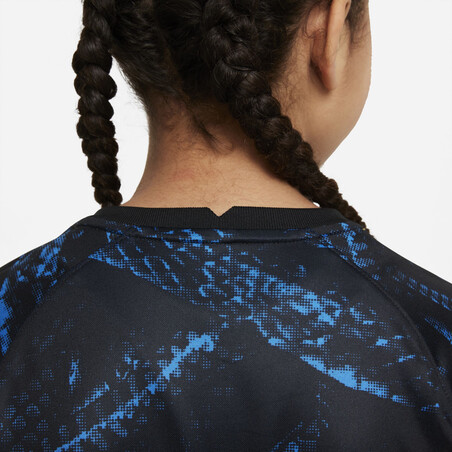 Maillot avant match junior Inter MIlan noir bleu 2021/22