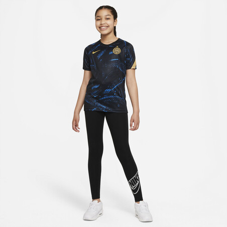 Maillot avant match junior Inter MIlan noir bleu 2021/22